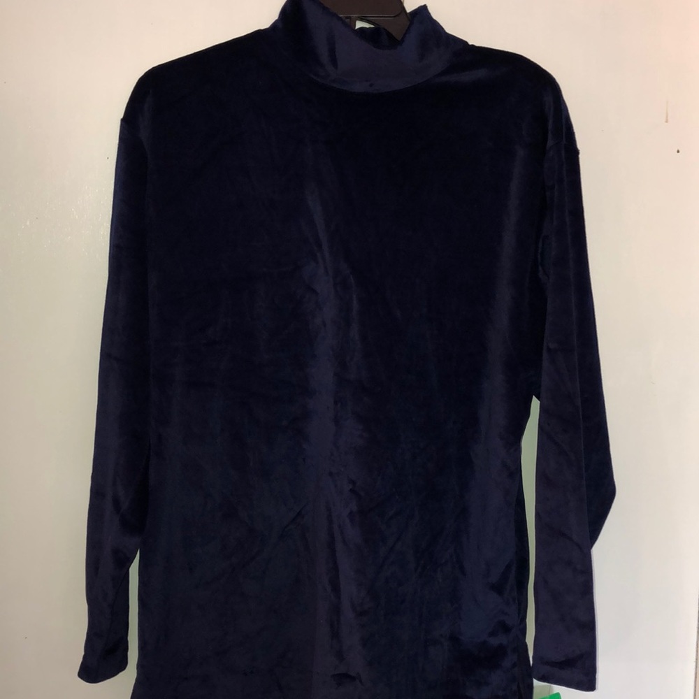Royal blue velour turtleneck size large